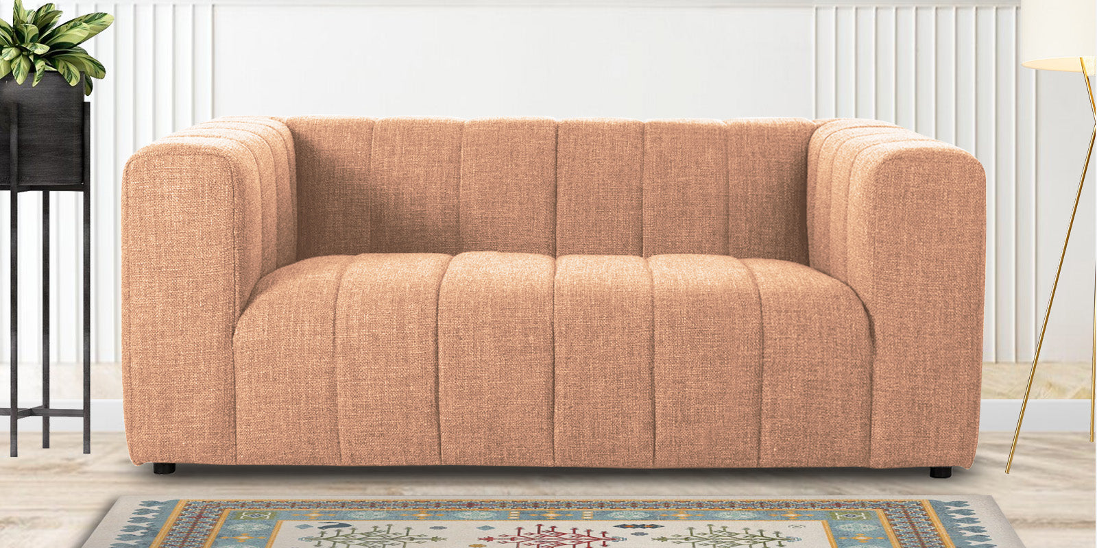 Lara Fabric 2 Seater Sofa in Cosmic Beige Colour