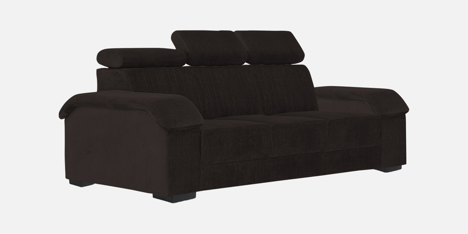 Draco Fabric 3 Seater Sofa In Cara Brown Colour - Febonic Living
