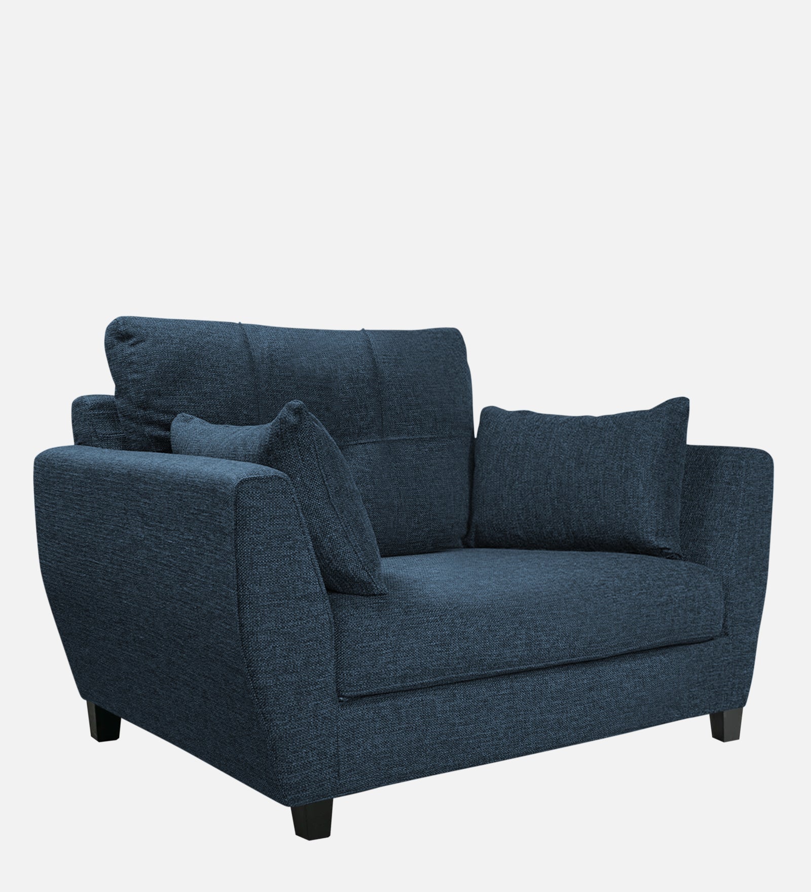 Mario Fabric 1 Seater Sofa in Light Blue Colour