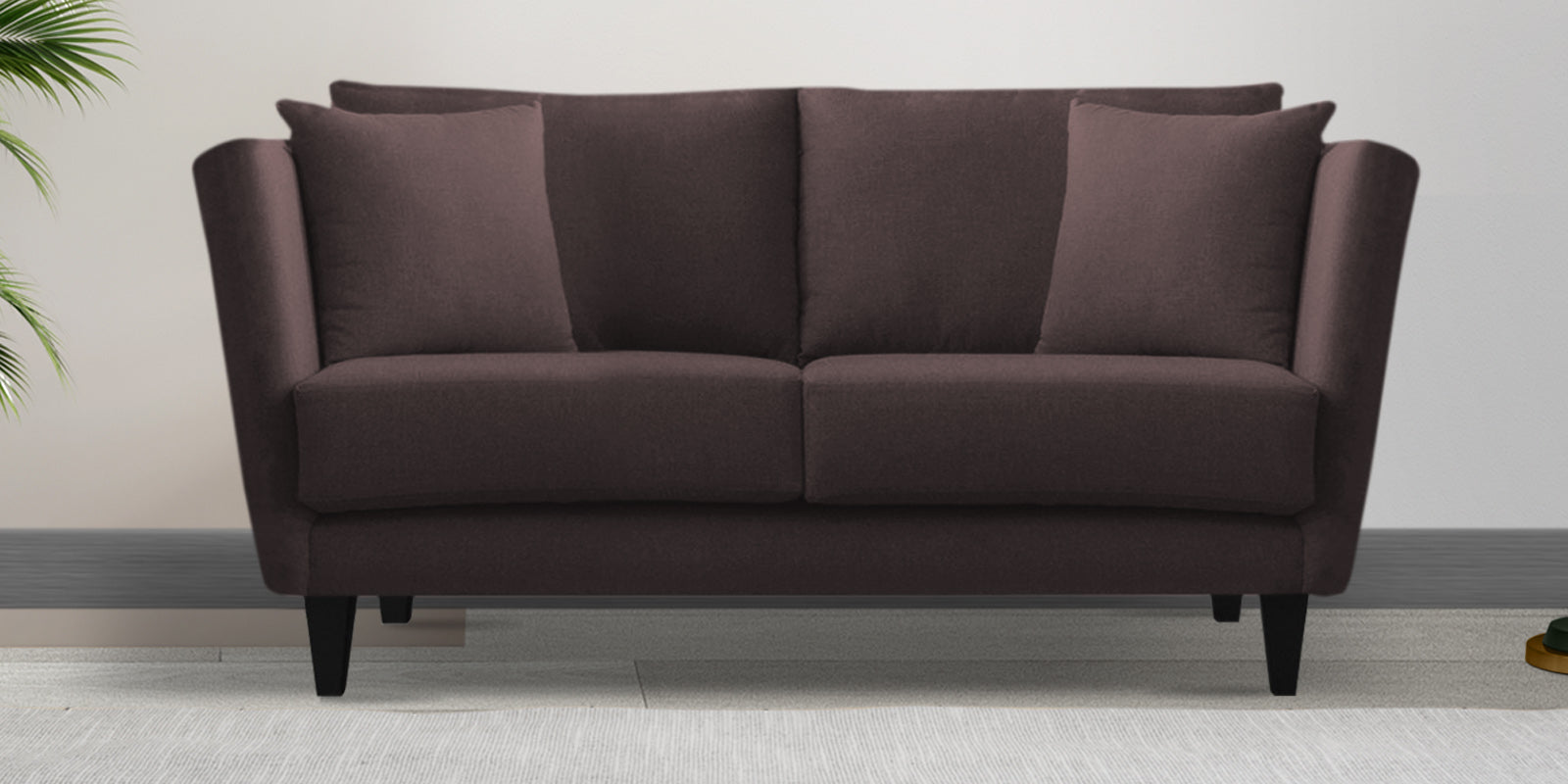 Norway Velvet 2 Seater Sofa In Mocha Brown Colour