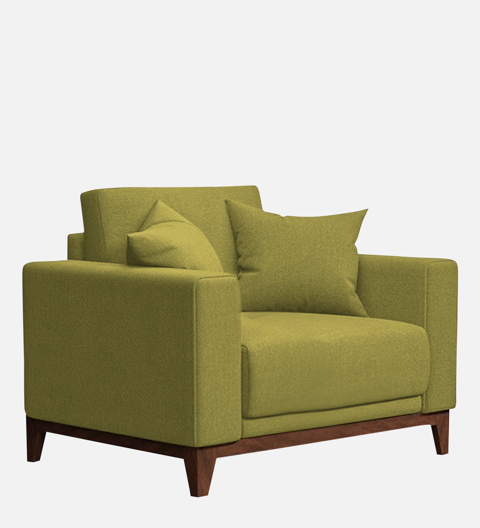 Luca Fabric 1 Seater Sofa in Kelly Green Colour