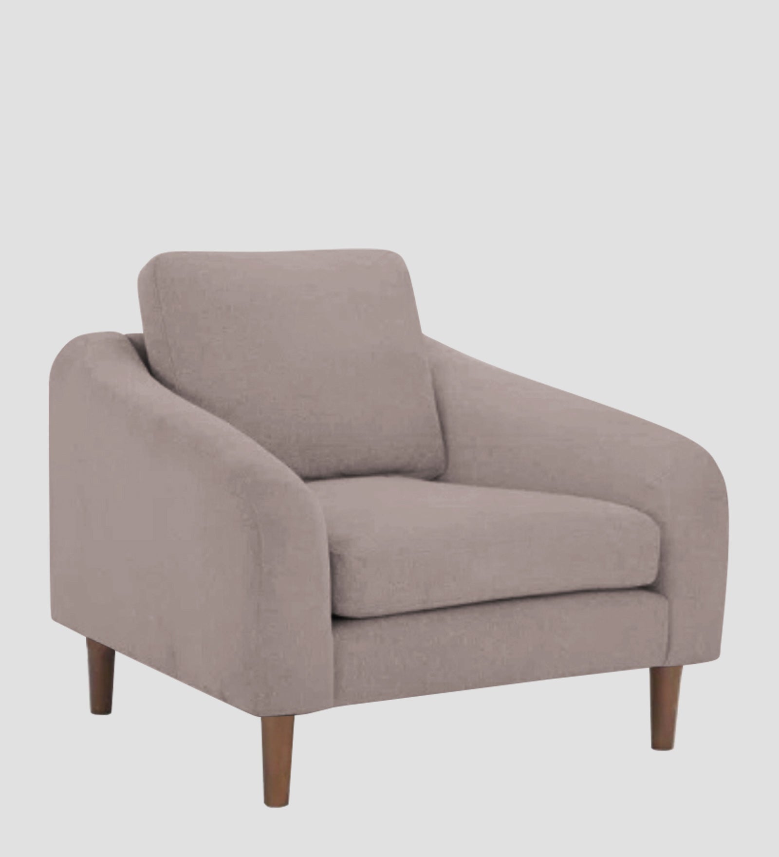 Elara Fabric 1 Seater Sofa in Almond Beige Colour - Febonic Living