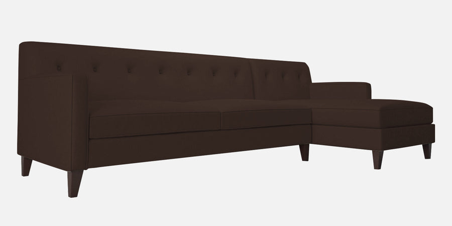 Miller Fabric Lhs Sectional Sofa 3 Lounger In Coffee Brown Colour - Febonic Living