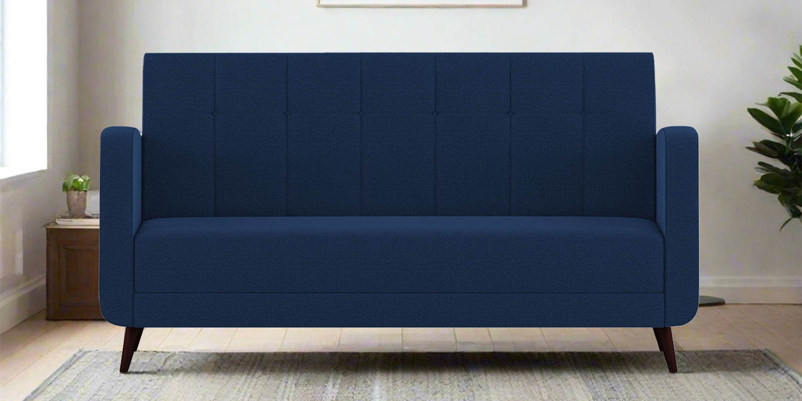 Wiki Velvet 3 Seater Sofa in Imperial Blue Colour
