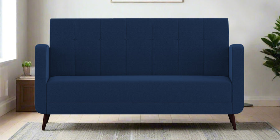 Wiki Velvet 3 Seater Sofa In Imperial Blue Colour - Febonic Living