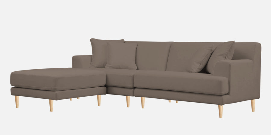 Woody Fabric Rhs Sectional Sofa 3 Lounger In Rock Beige Colour - Febonic Living