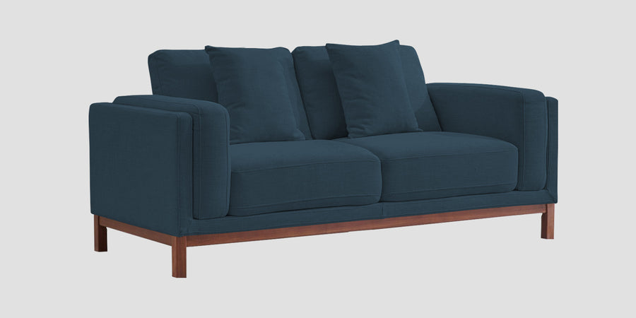 Borry Fabric 2 Seater Sofa In Cool Blue Colour - Febonic Living