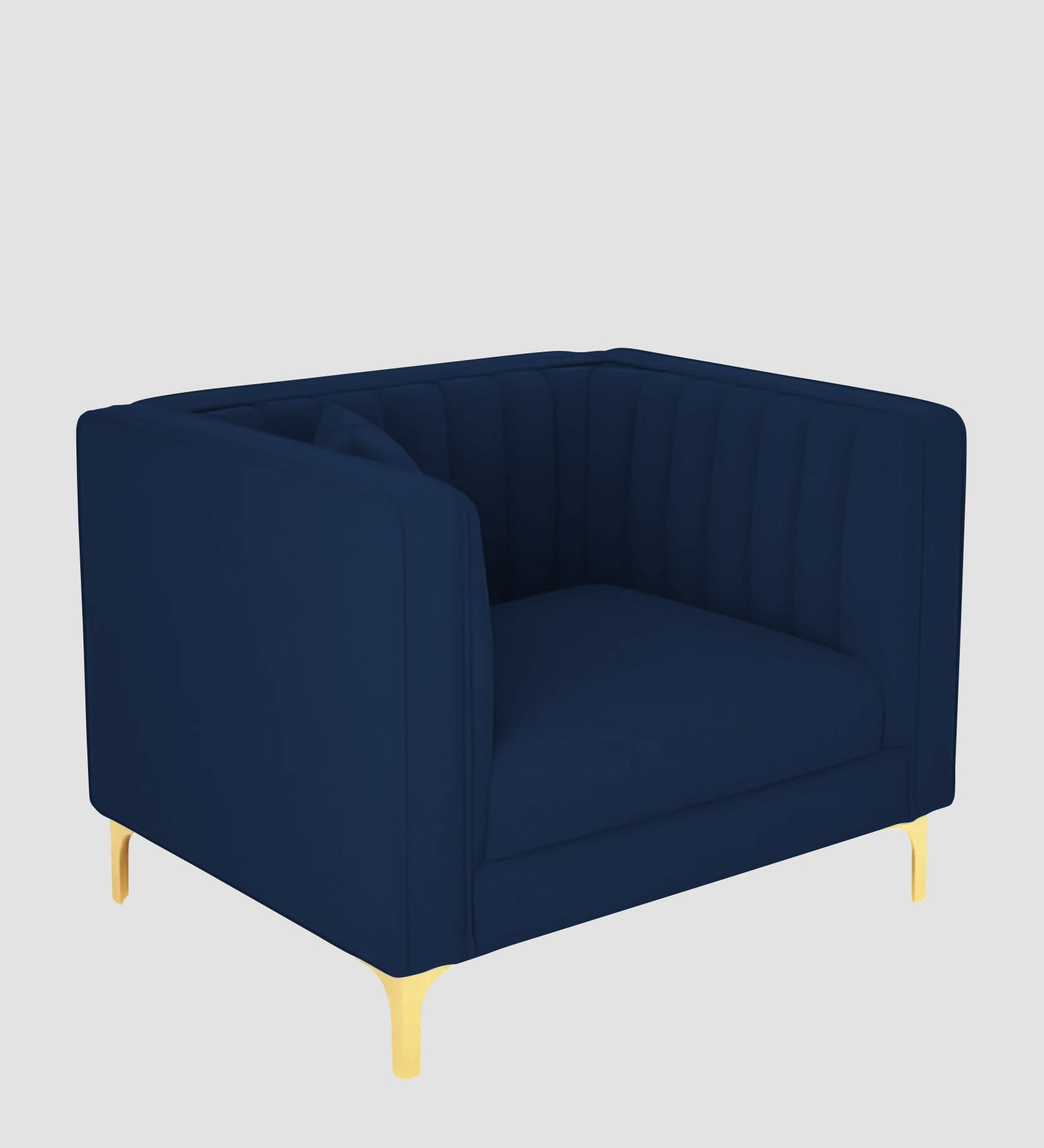 Saban Velvet 1 Seater Sofa in imperial blue Colour - Febonic Living