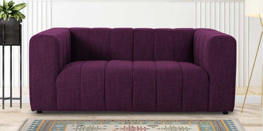 Lara Fabric 2 Seater Sofa In Greek Purple Colour - Febonic Living