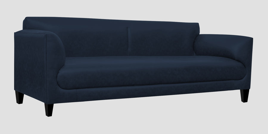 Convi Leatherette 3 Seater Sofa In Berry Blue Colour - Febonic Living