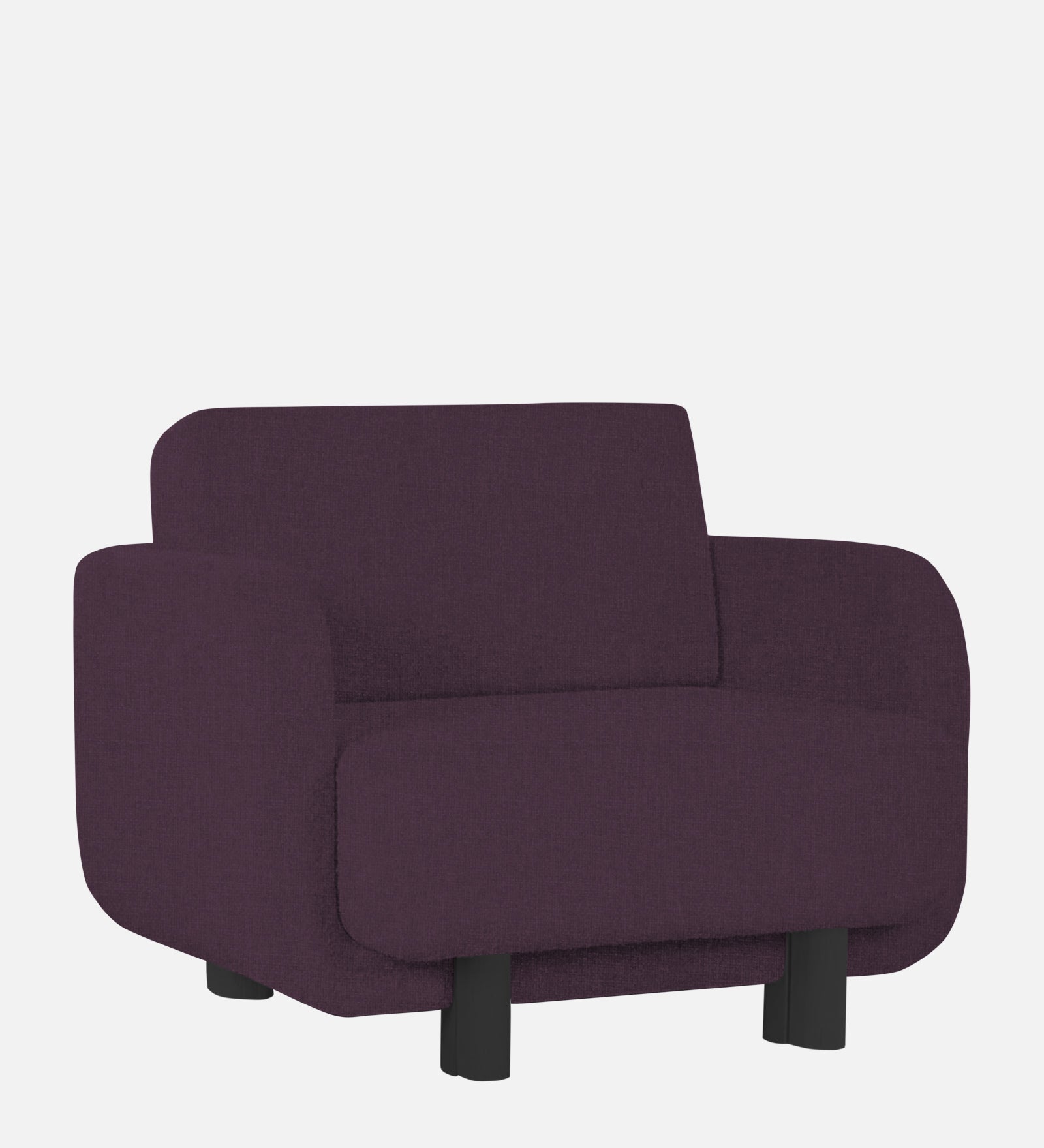 Varu Fabric 1 Seater Sofa In  Greek Purple Colour - Febonic Living