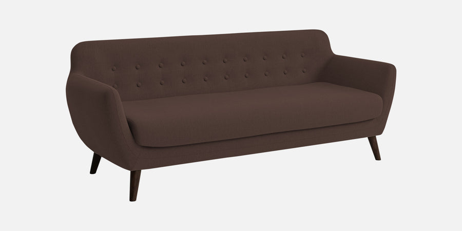 Goofy Fabric 3 Seater Sofa In Caramel Brown Colour - Febonic Living