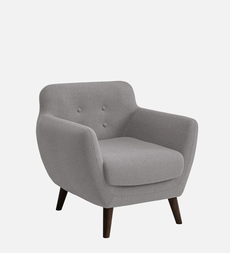 Goofy Fabric 1 Seater Sofa In Silver Grey Colour - Febonic Living