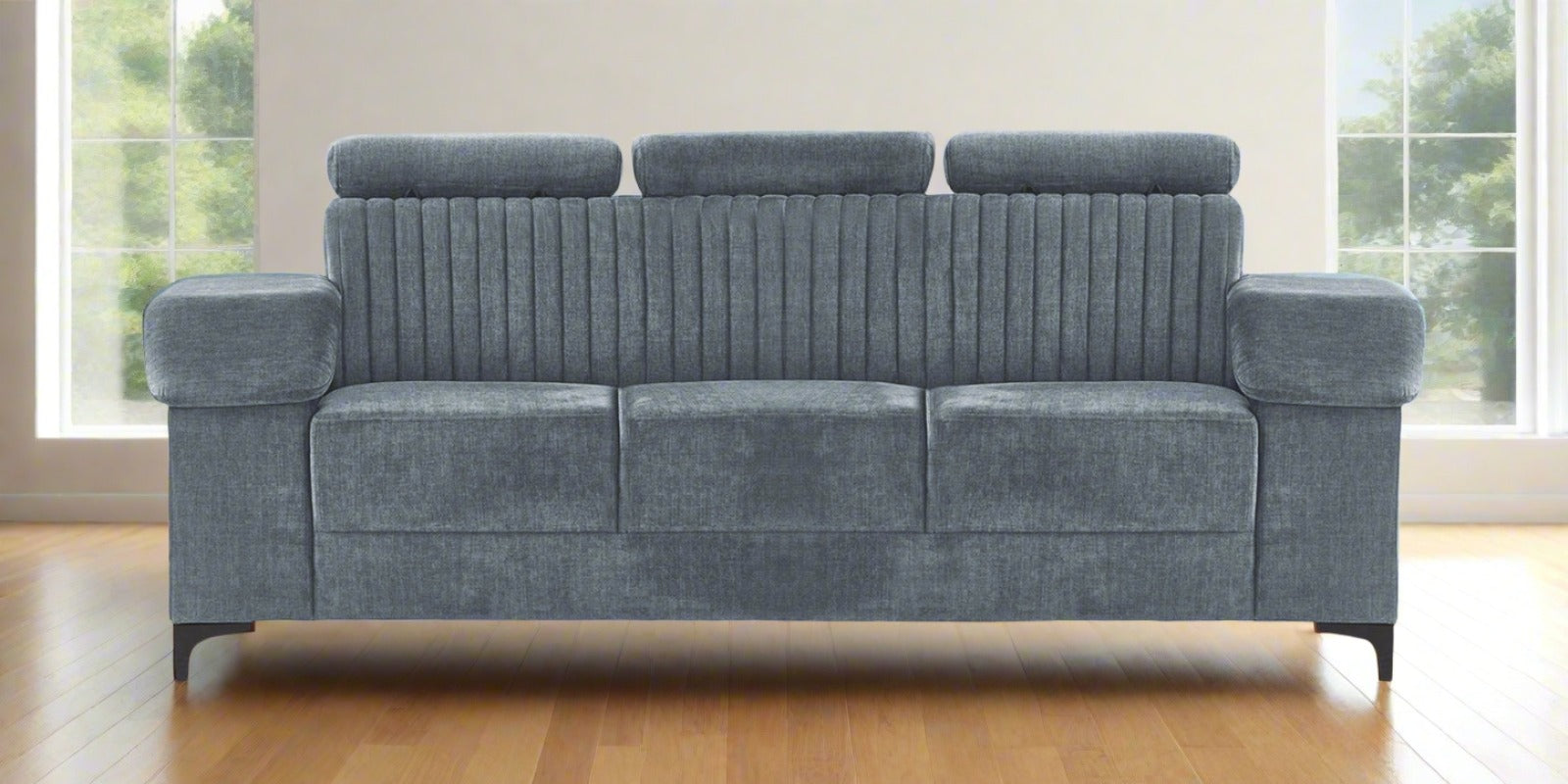 Draco Fabric 3 Seater Sofa in Indigo Blue Colour