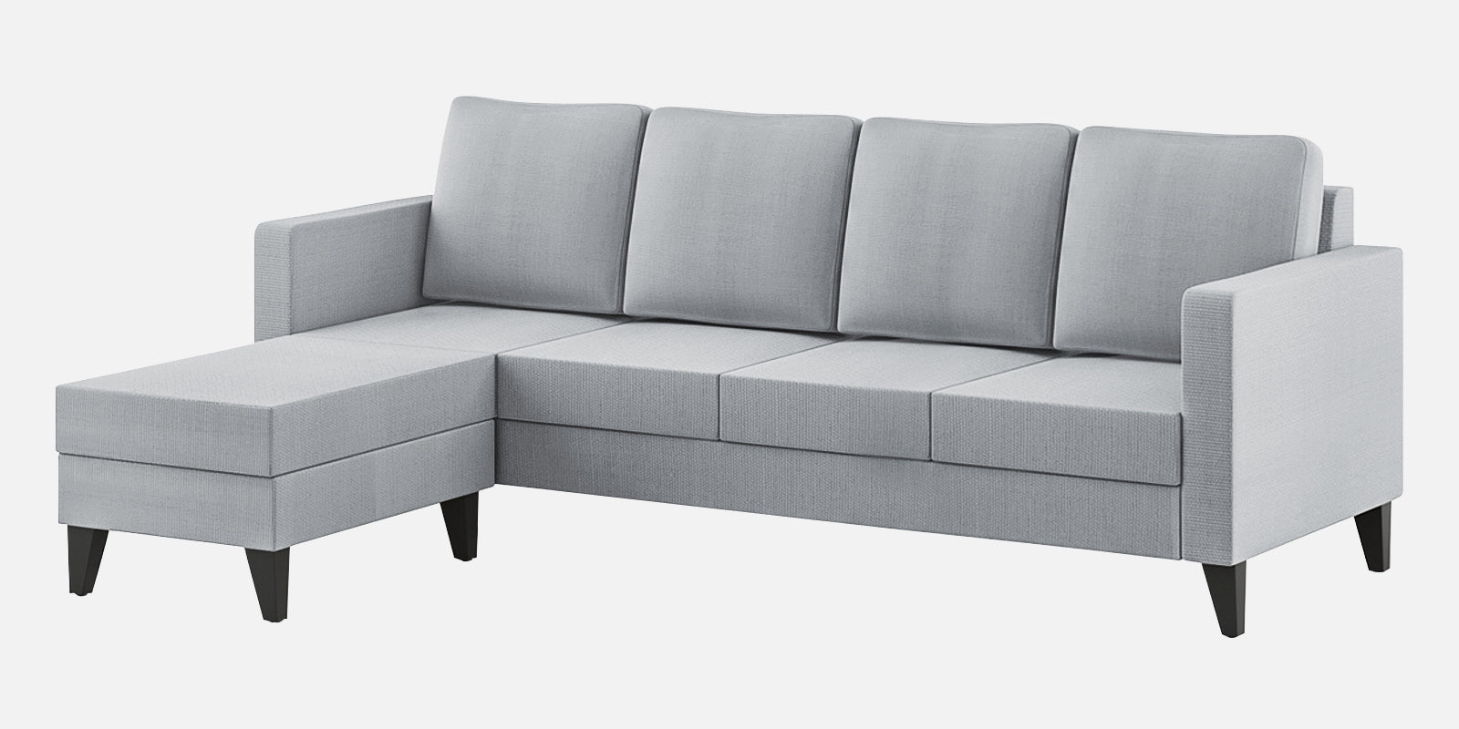 Nori Fabric RHS Sectional Sofa (3 + Lounger) In Coin Grey Colour