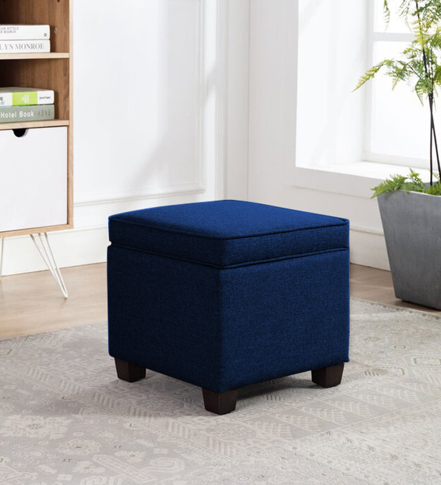 Sudan Fabric Ottoman In Royal Blue Colour With Storage - Febonic Living