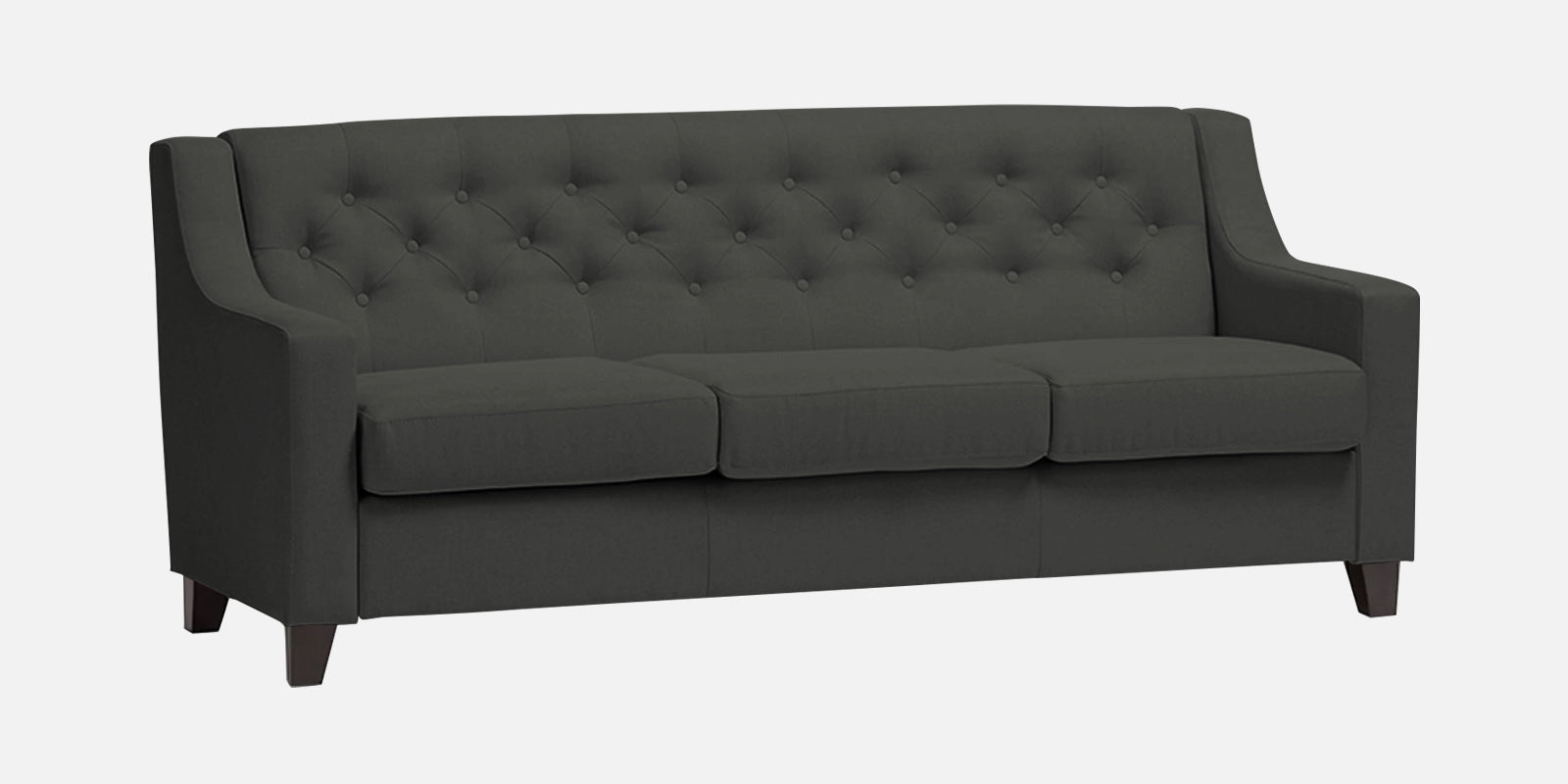 Baidy Fabric 3 Seater Sofa in Charcoal Grey Colour