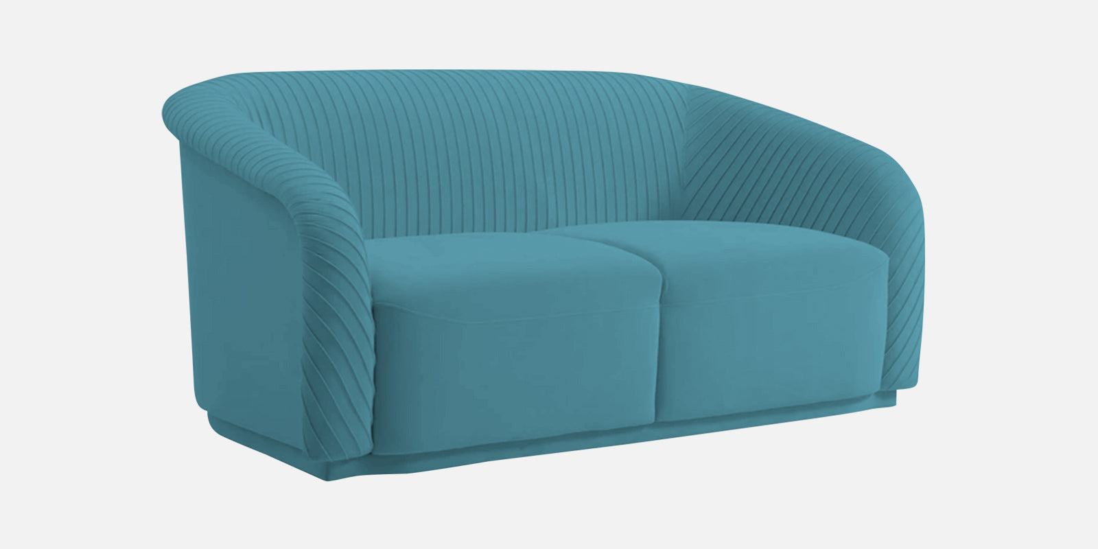 Yara Velvet Fabric 2 Seater Sofa in Aqua Blue Colour