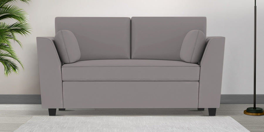 Bristo Velvet 2 Seater Sofa In Pearl Grey Colour With Storage - Febonic Living
