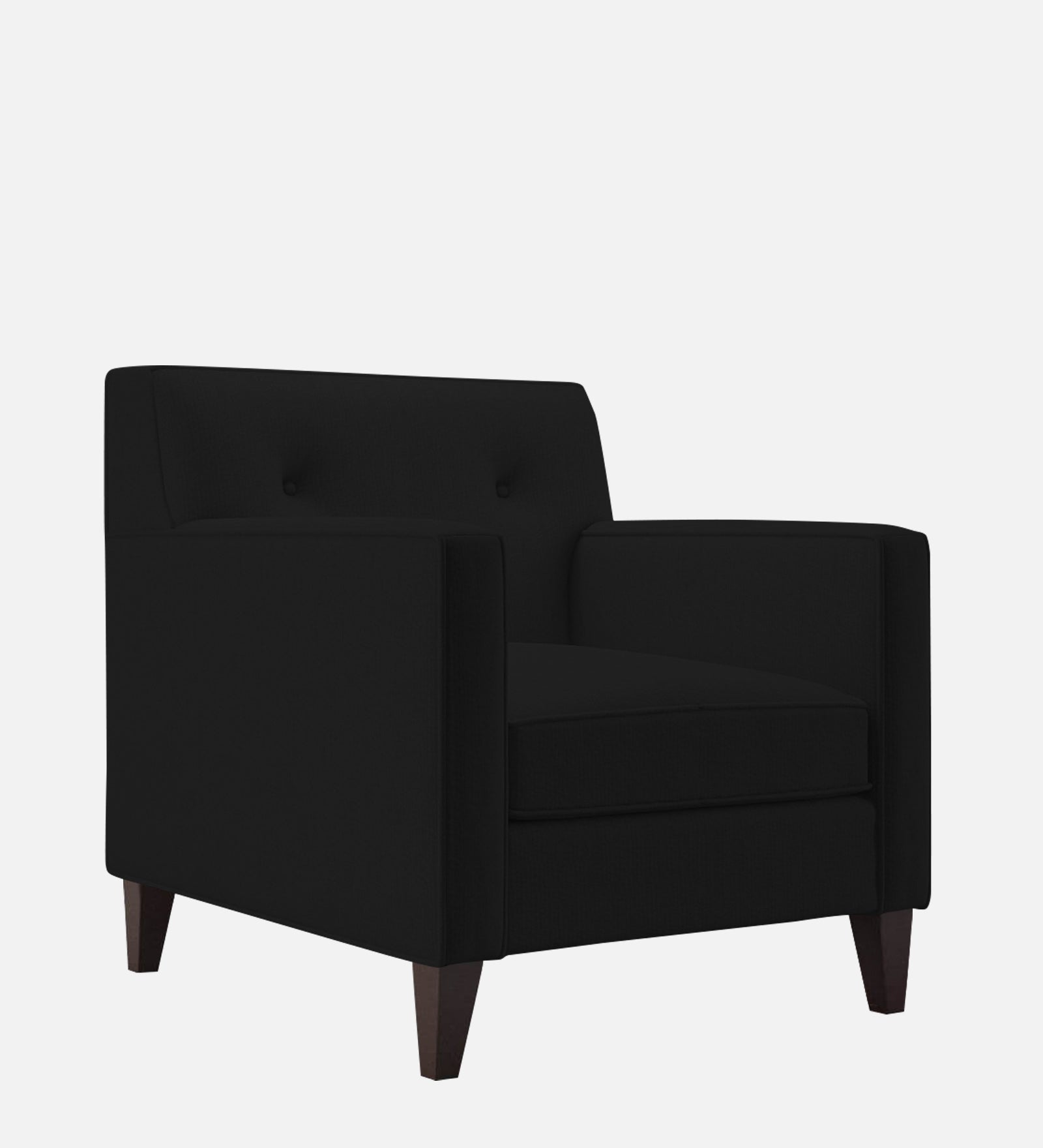 Miller Fabric 1 Seater Sofa in Zed Black Colour