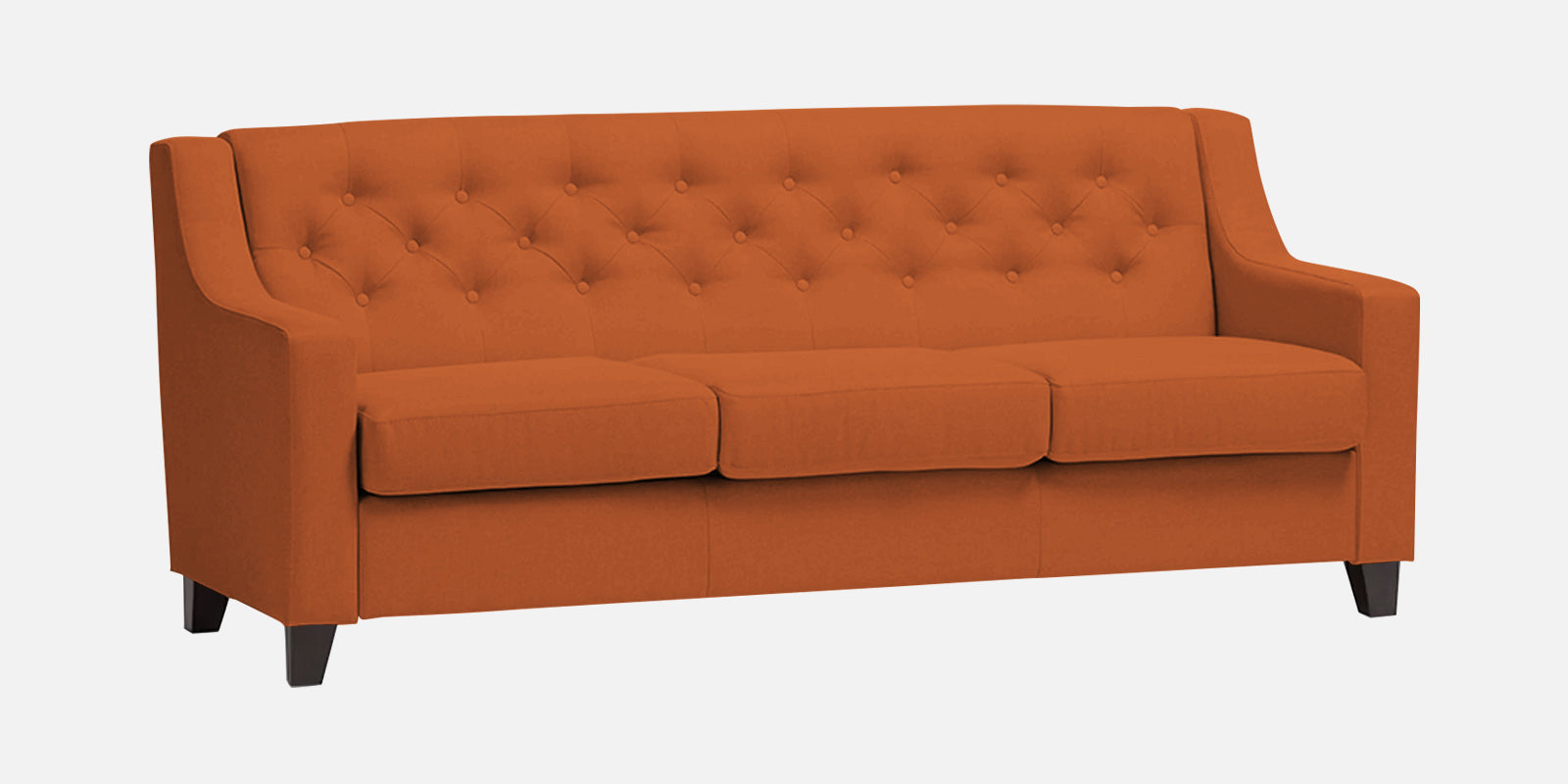 Baidy Fabric 3 Seater Sofa in Vivid Orange Colour