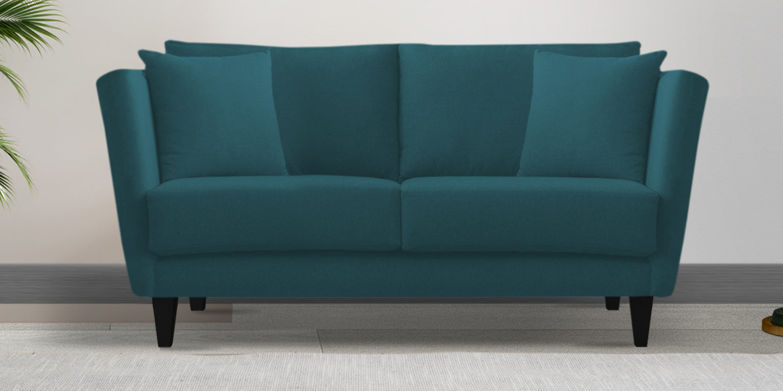 Norway Velvet 2 Seater Sofa In Arabian Green Colour