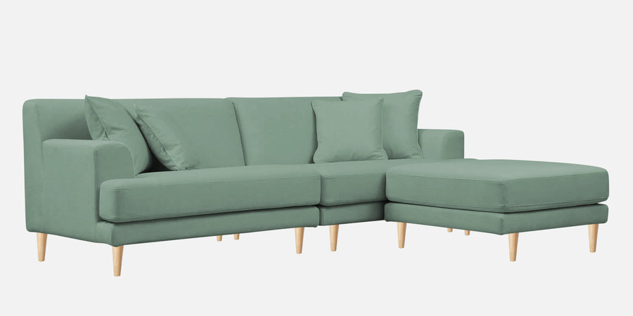 Woody Fabric Lhs Sectional Sofa 3 Lounger In Mist Blue Colour - Febonic Living