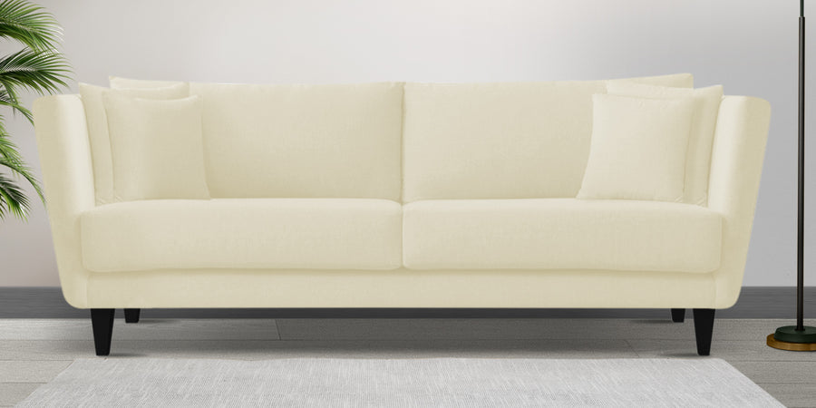Norway Velvet 3 Seater Sofa In Warm White Colour - Febonic Living