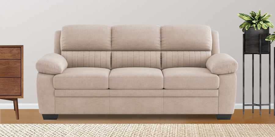 Cantaberry Velvet 3 Seater Sofa In Camel Beige Colour - Febonic Living