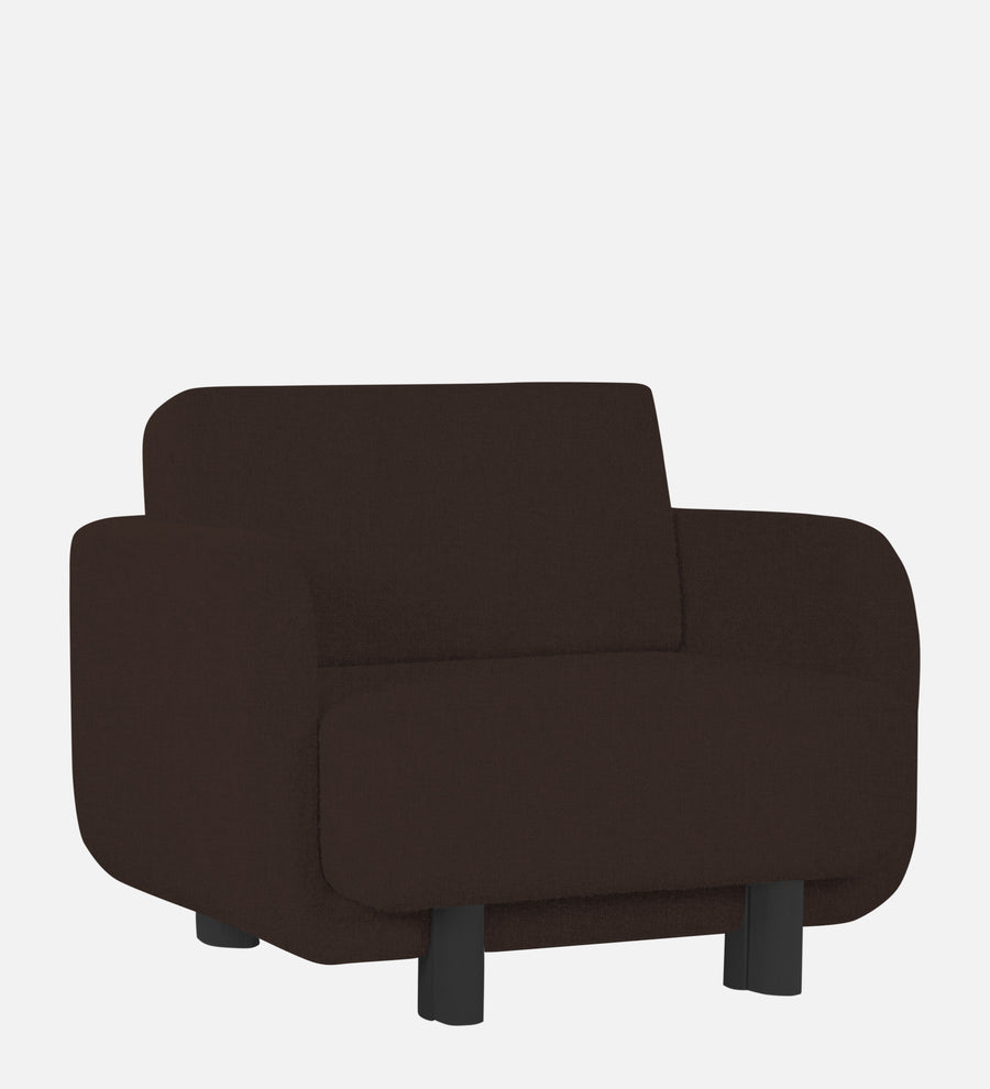 Varu Fabric 1 Seater Sofa In Coffee Brown Colour - Febonic Living