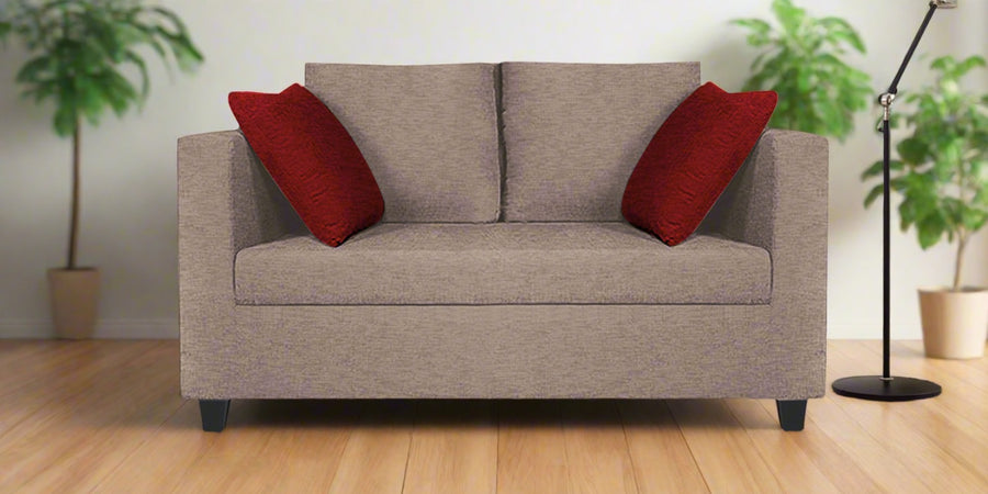 Nuska Fabric 2 Seater Sofa In Kadhi Beige Colour - Febonic Living