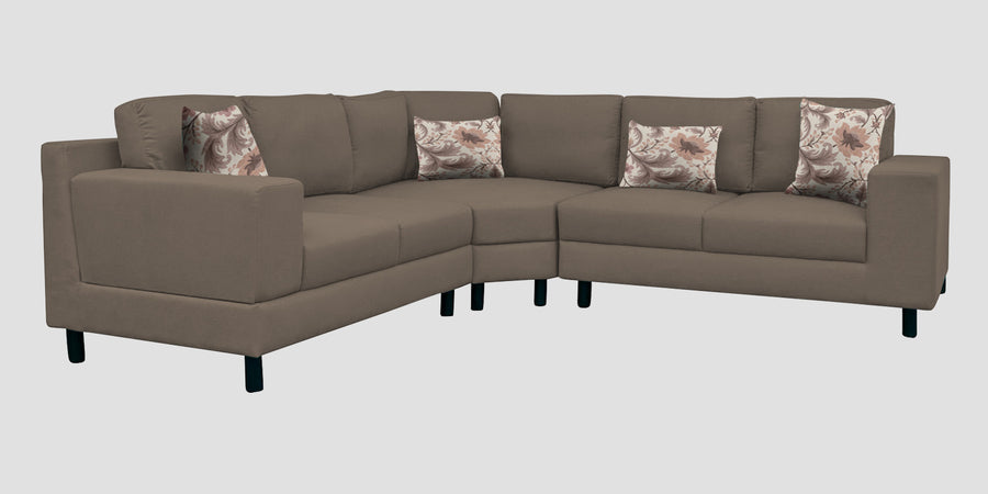 Betty Fabric 6 Seater Lhs Corner Sofa In Hazel Beige Colour - Febonic Living