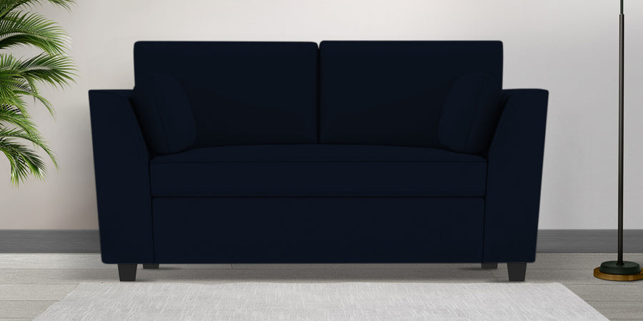 Bristo Velvet 2 Seater Sofa In Dark Blue Colour With Storage - Febonic Living