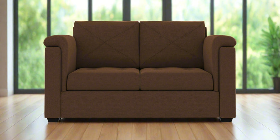 Andres Fabric 2 Seater Sofa In Chestnut Brown Colour - Febonic Living
