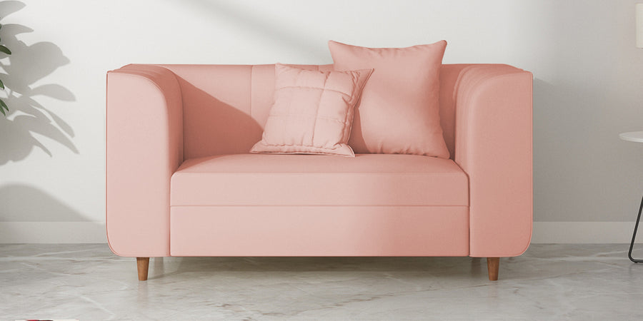 Sumo Velvet 2 Seater Sofa In Blush Pink Colour - Febonic Living