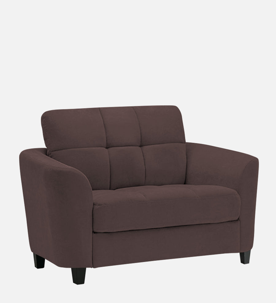Mulan Fabric 1 Seater Sofa In Night Brown Colour - Febonic Living