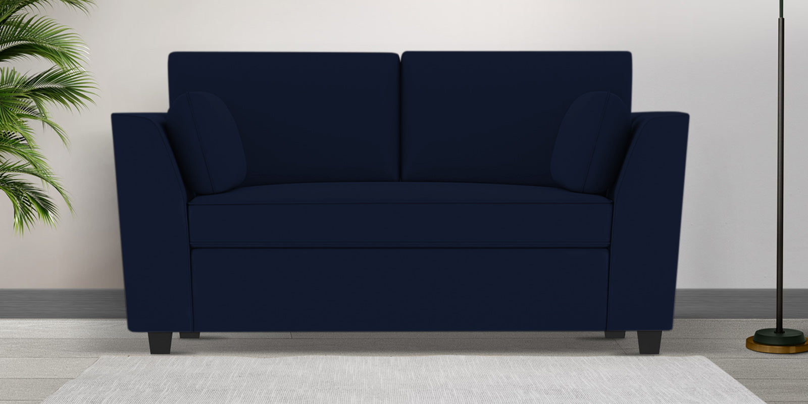 Bristo Velvet 2 Seater Sofa in Indigo Blue Colour With Storage