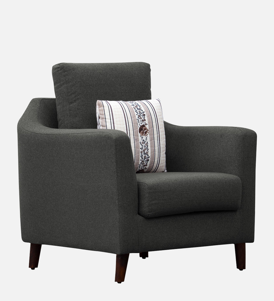 Kevin Fabric 1 Seater Sofa In Charcoal Grey Colour - Febonic Living