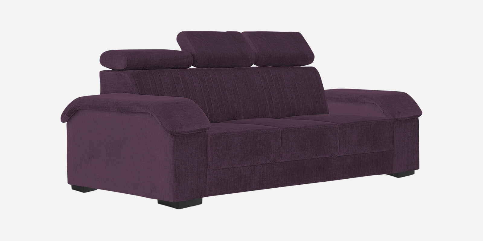 Draco Fabric 3 Seater Sofa In Greek Purple Colour - Febonic Living