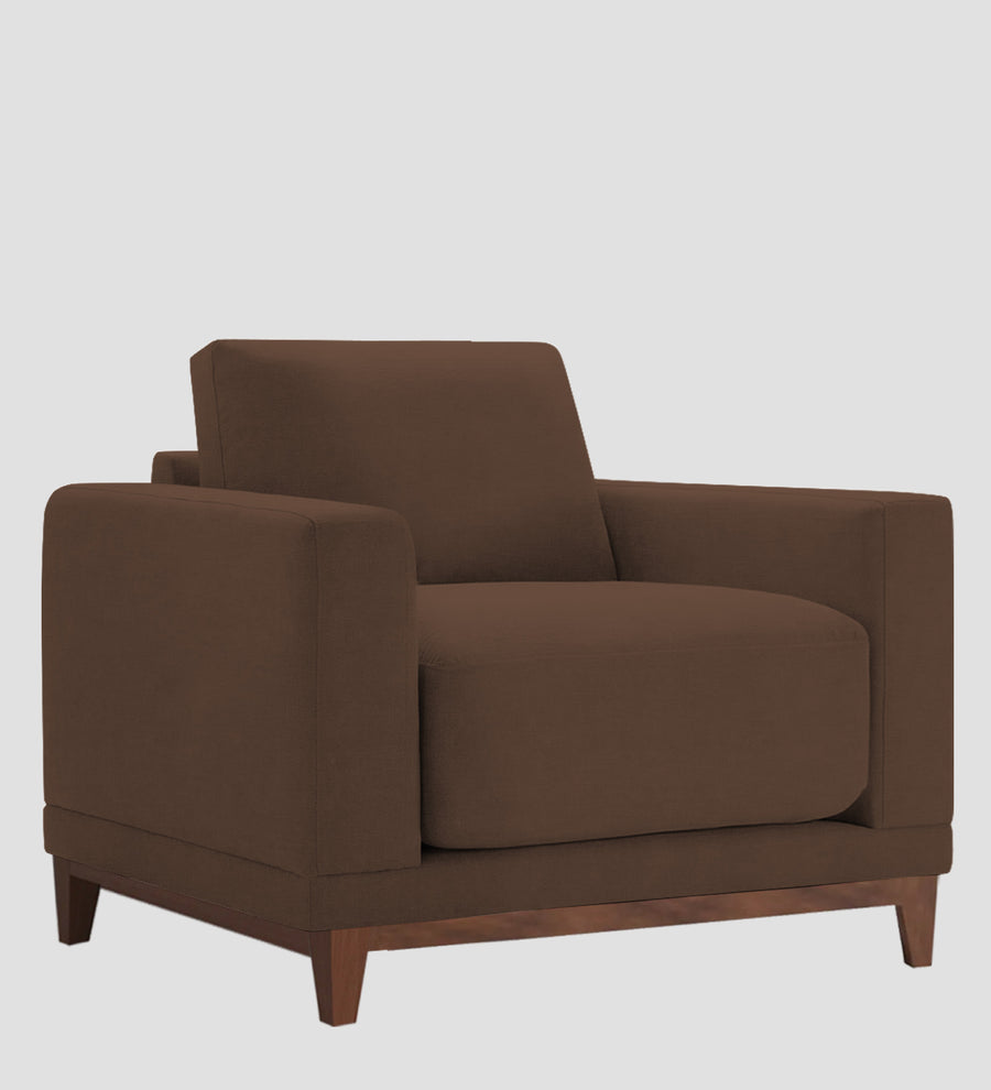 Esha Fabric 1 Seater Sofa In Ash Brown Colour - Febonic Living