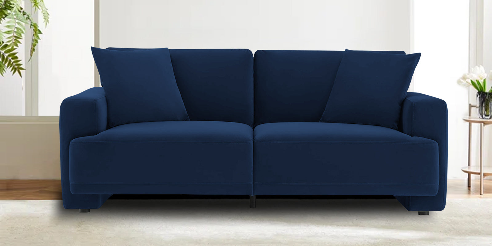 Kosta Velvet 2 Seater Sofa in Imperial Blue Colour