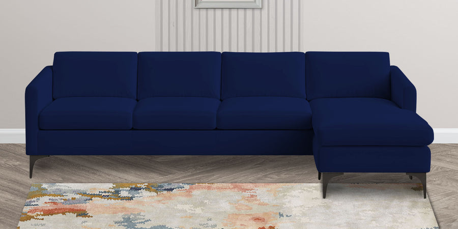 Haru Fabric Lhs Sectional Sofa 3 Lounger In Imperial Blue Colour - Febonic Living