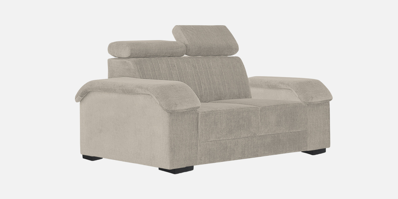 Draco Fabric 2 Seater Sofa In Ash Grey Colour