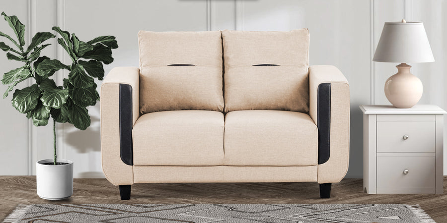 Perry Fabric 2 Seater Sofa In Woom Beige Colour - Febonic Living