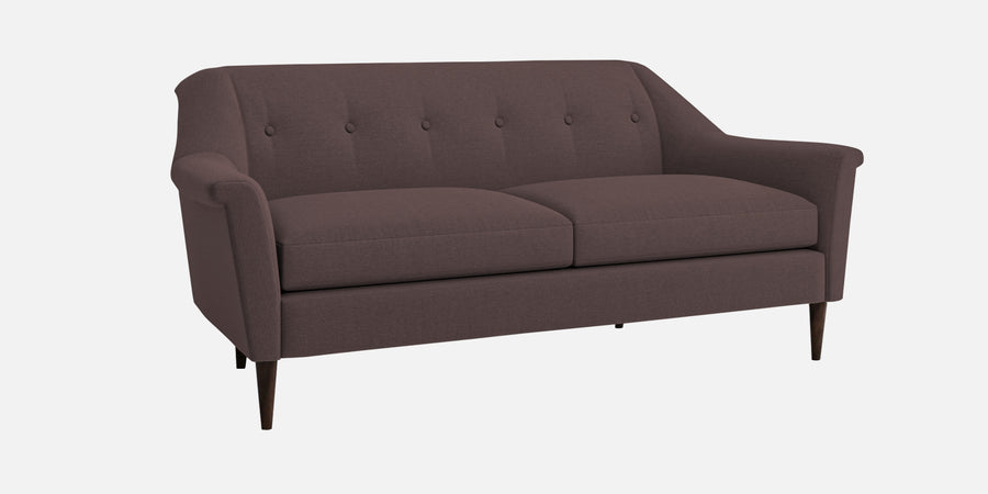 Homer Fabric 3 Seater Sofa In Night Brown Colour - Febonic Living