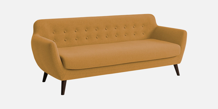Goofy Fabric 3 Seater Sofa In Corn Yellow Colour - Febonic Living