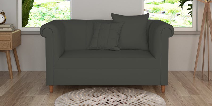 Rubi Velvet 2 Seater Sofa In Hory Grey Colour - Febonic Living