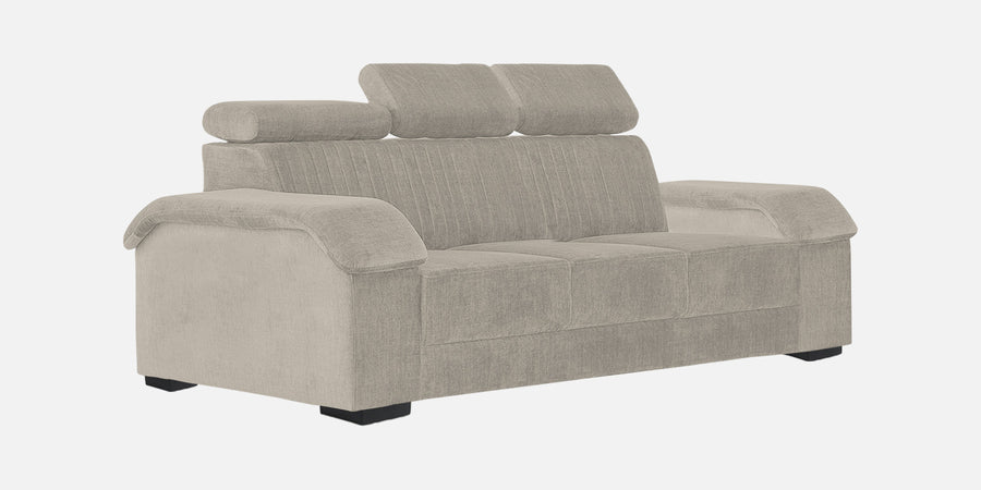 Draco Fabric 3 Seater Sofa In Ash Grey Colour - Febonic Living
