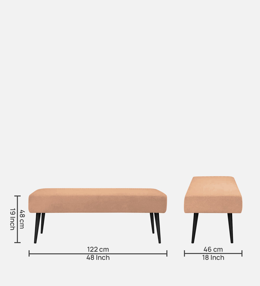 Orbit Fabric Bench In Cosmic Beige Colour - Febonic Living