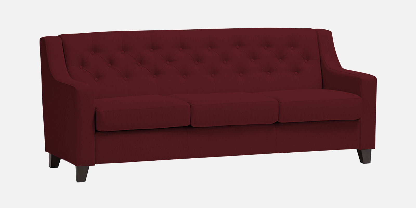 Baidy Fabric 3 Seater Sofa in Blood Maroon Colour